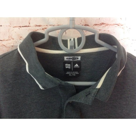 Adidas Climalite Gray Polo Shirt Sz XL - Picture 2 of 6